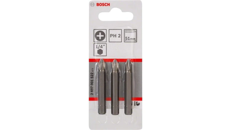 BIT, GROT, KOŃCÓWKA PH2 51MM EH 3PCS