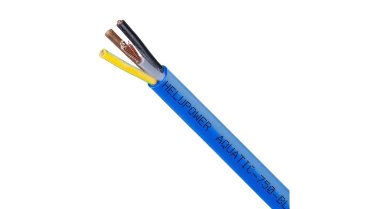 Przewód do pomp głębinowych HELUPOWER AQUATIC 4x2,5mm2 450/750V niebieski Helukabel /100m/