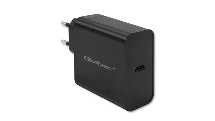 Qoltec Ładowarka Super Quick PD 1xUSB-C 65W 5-20V 3-3.25A Czarna