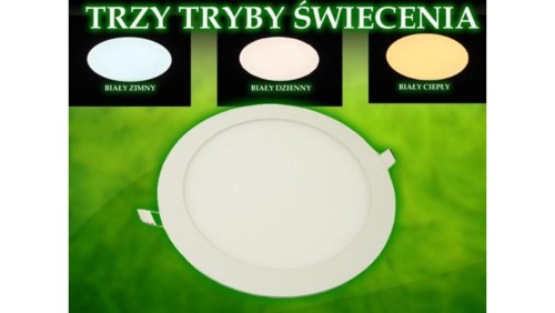 Panel led okragły Round 6W 230V WW+DW+CW