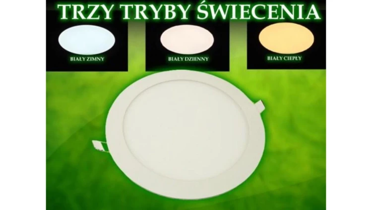 Panel led okragły Round 6W 230V WW+DW+CW