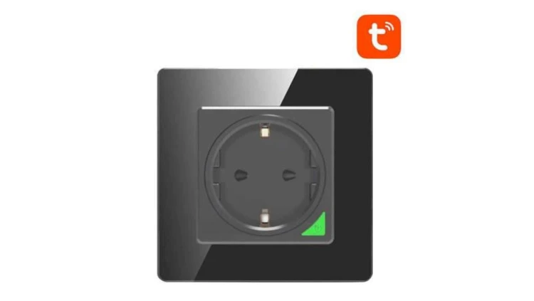 Inteligentne gniazdo ścienne WiFi Avatto N-WOT10-EU-B TUYA (czarne)
