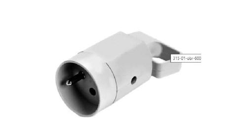 Gniazdo z uchem z uziemieniem 2P+Z 16A 250V IP20 b