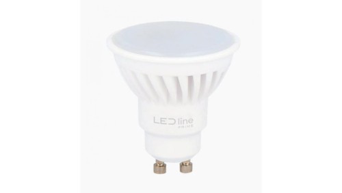LED line PRIME żarówka LED GU10 10W 6500K zimna 1400lm 140lm/w CERAMICZNA 5 lat gwar.