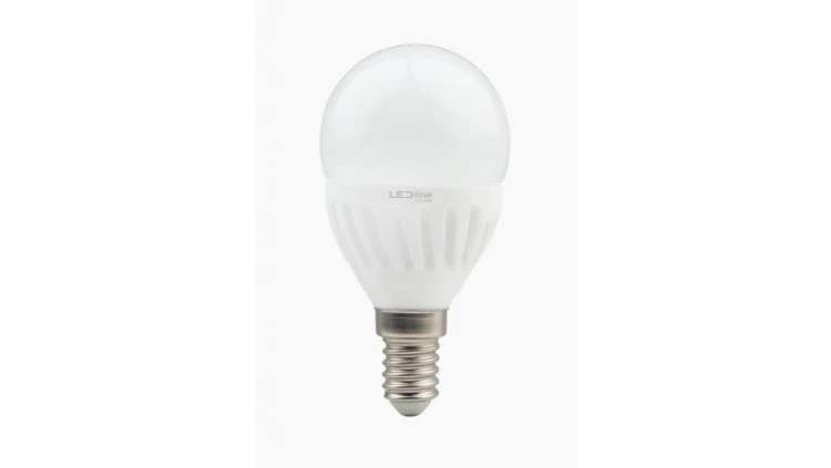 LED line PRIME żarówka LED E14 7W 4000K nautralna 1000lm 140lm/w CERAMICZNA G45 KULKA 5 lat gwar.