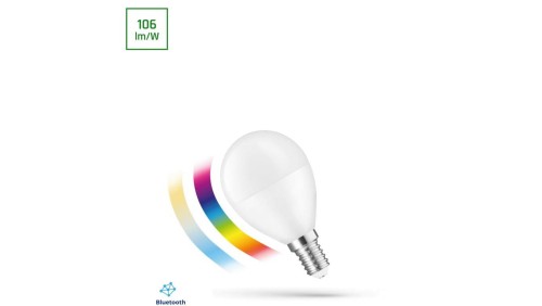 LED KULKA 4,9W E-14 230V RGBW+CCT+DIM BTM Spectrum SMART Easy Smart