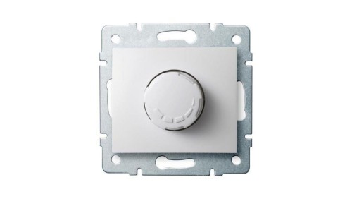 Kanlux Mowion DOMO 01-1160-102 biały Ściemniacz obrotowy 500W - z filtrem /