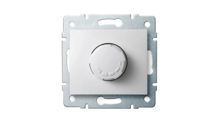 Kanlux Mowion DOMO 01-1160-102 biały Ściemniacz obrotowy 500W - z filtrem /