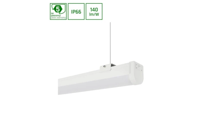 LIMEA SLIM 2 HERMETYK 60W WW 230V 120st IP66 IK08 1700x65x67mm BIAŁY 5 lat gw. bez kabla