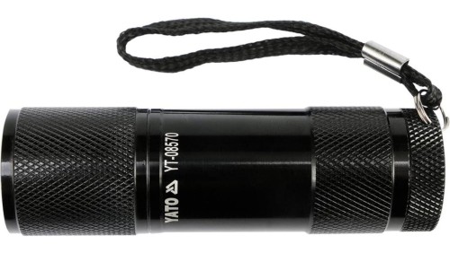 LATARKA ALUMINIOWA, 9LED, CZARNA