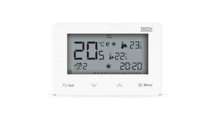 TECH ST-293z V2 - Regulator pokojowy bezprzewodowy dwustanowy kolor biały zasilany 230V