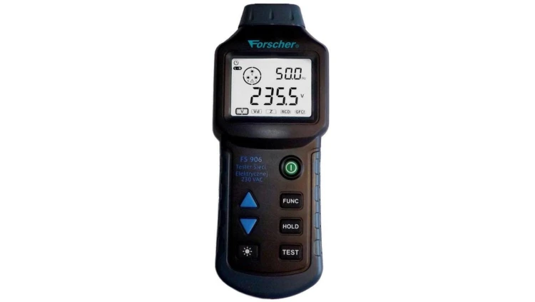 Tester sieci instalacji elektrycznej RCD Premium 230 VAC FORSCHER FS906