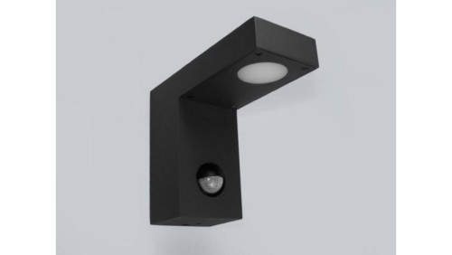 Oprawa elewacyjna LED Laia 7W WW czarna IP54 z czujnikiem PIR