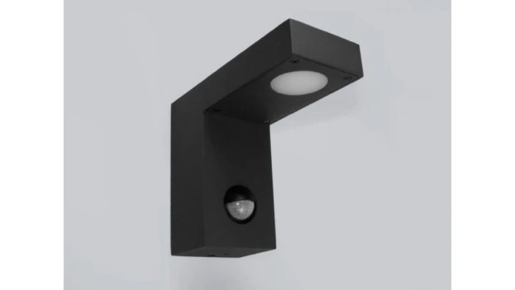 Oprawa elewacyjna LED Laia 7W WW czarna IP54 z czujnikiem PIR