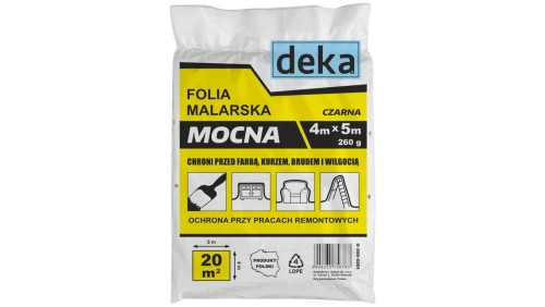 FOLIA MALARSKA MOCNA CZARNA 4*5M 300G