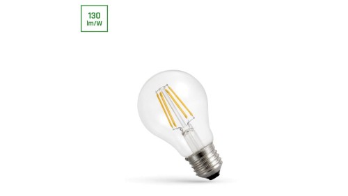 LED GLS E-27 230V 5.5W COG WW CLEAR DIMMABLE SPECTRUM