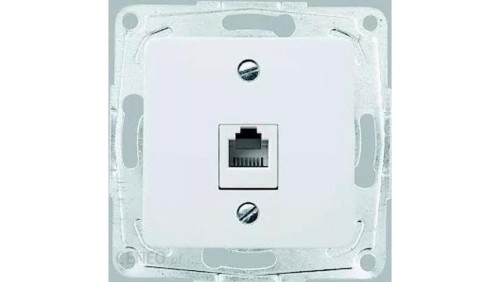 Optima Gniazdo telefoniczne pojedyncze RJ12 białe 12004702
