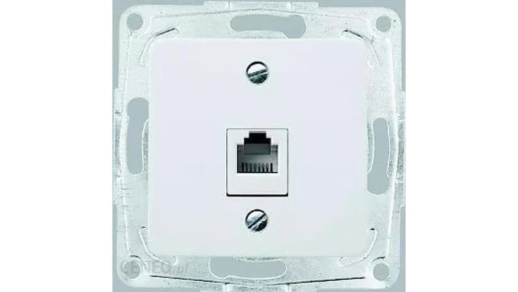 Optima Gniazdo telefoniczne pojedyncze RJ12 białe 12004702