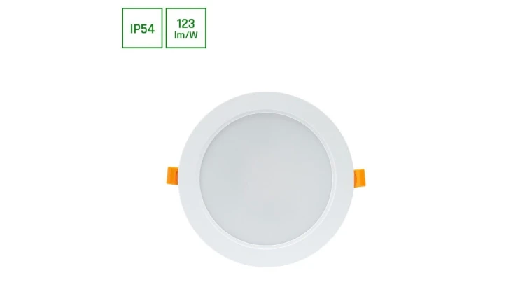 DURE 3 DOWNLIGHT 18W CW 230V 110st IP54 IK06 170x34 BIAŁY okrągła zasilacz zintegrowany