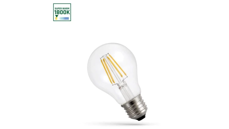 LED GLS E-27 230V 4W COG 1800K CLEAR SPECTRUM