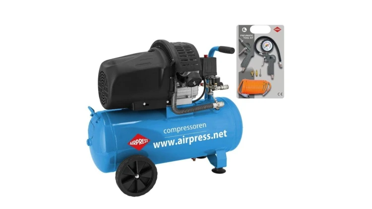 KOMPRESOR OLEJOWY 50L DWUTŁOKOWY TYP V 50L HL 425-50 + KIT
