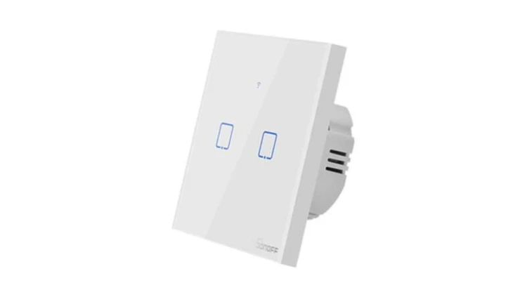 Dotykowy włącznik światła WiFi + RF 433 Sonoff T1 EU TX (2-kanałowy)
