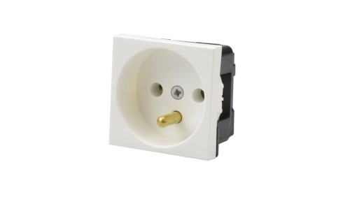 Gniazdo modułowe 1x2P+Z białe bez blokady JL-01-G22-1