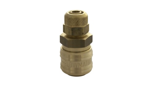 Szybkozłącze pneumatyczne DN7,2 typ 26, skręcane do węża fi 10x8 mm, mosiądz