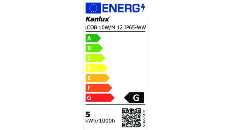 Taśma LED 12V LCOB 10W/M 12 IP65-WW 860lm/m 3000K Ra90 IP65 rolka 5mb 3 lata Gwarancji 37232