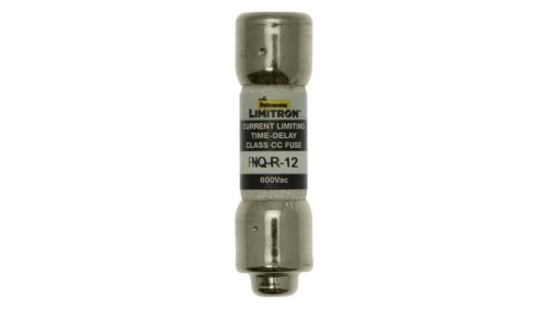 Wkładka bezpiecznikowa cylindryczna 10x38mm 12A 600V AC, klasa CC, zwłoczna