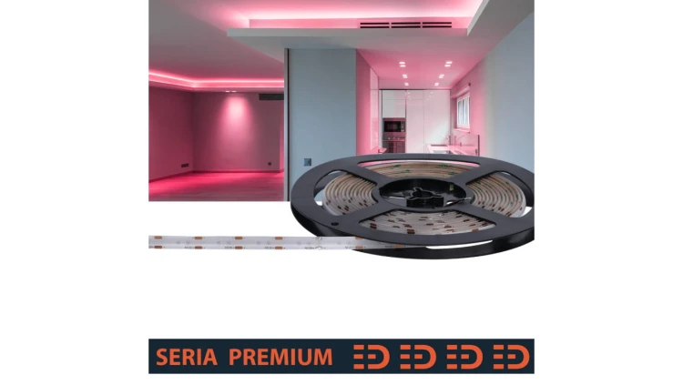 Taśma Premium 12V COB 480led różowa (5)