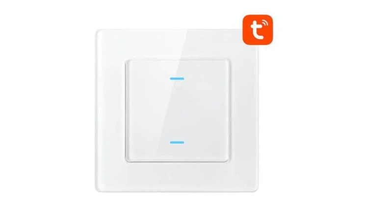 Dotykowy Włącznik Światła WiFi Avatto N-TS10-W2 Podwójny TUYA (biały)