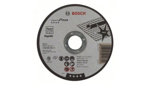 TARCZA PŁASKA INOX T1A 125*1.0*22 RAPIDO