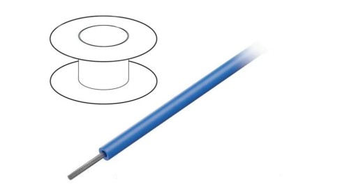 1553-BL005 Przewód na rolce 30,5m linka Cu 20AWG PVC niebieski 1kV