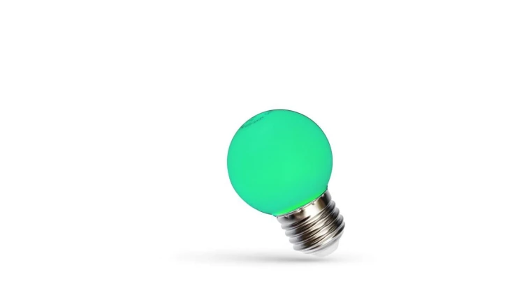 LED KULKA E-27 230V 1W ZIELONY SPECTRUM