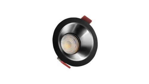 FIALE COMFORT ANTI - GLARE GU10 OCZKO GU10 250V IP20 FI85x50mm CZARNY okrągła środek srebrny ruchoma