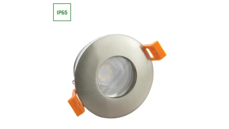 FIALE IV GU10 OCZKO GU10 250V IP65 FI84x52mm SREBRNY okrągła