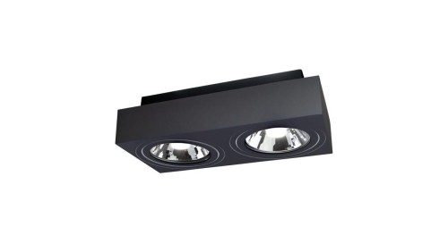 MIRORA AR111 X2 NATYNKOWA GU10 250V IP20 293X145X 85mm CZARNY prostokątna ruchoma