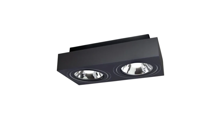 MIRORA AR111 X2 NATYNKOWA GU10 250V IP20 293X145X 85mm CZARNY prostokątna ruchoma