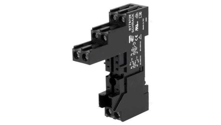 Podstawka PIN: 8 16A 250VAC H: 61mm W: 15,5mm na szynę DIN 6-1415035-1