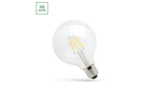 LED GLOB G125 E-27 230V 8W COG WW CLEAR SPECTRUM