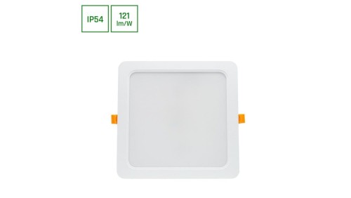 DURE 3 DOWNLIGHT 24W CW 230V 110st IP54 IK06 220x220x34 BIAŁY kwadratowa zasilacz zintegrowany