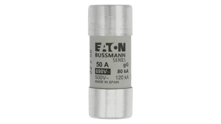 CYLINDRICAL FUSE 22 x 58 50A GG 690V AC