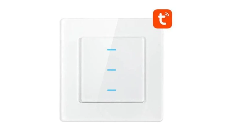 Dotykowy Włącznik Światła WiFi Avatto N-TS10-W3 Potrójny TUYA (biały)