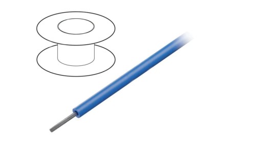 1551-BL005 Przewód na rolce 30,5m linka Cu 22AWG PVC niebieski 1kV