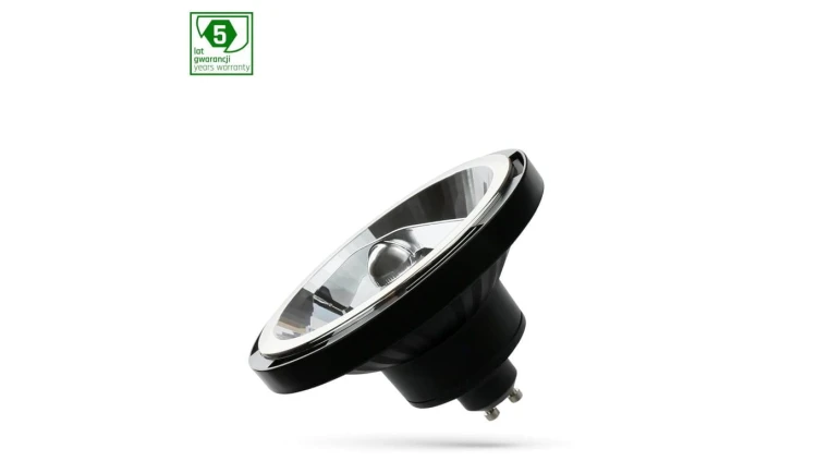 LED AR111 GU10 230V 12W SMD 45ST NW CZARNY SPECTRUM 5 LAT GWARANCJI