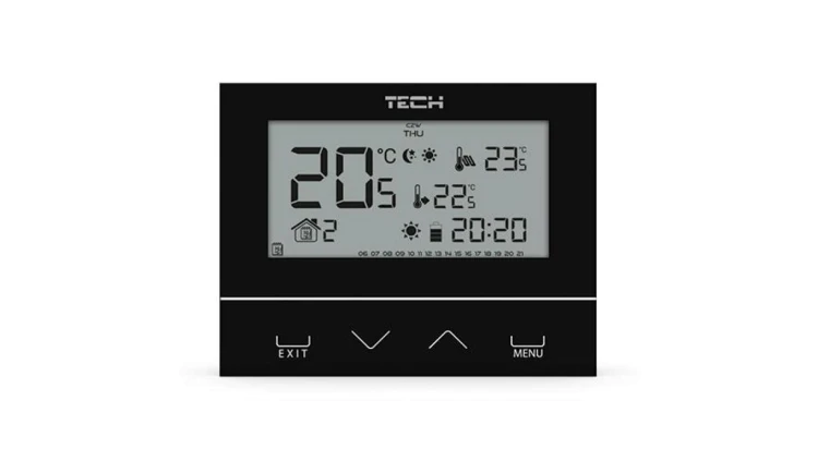 TECH ST-292 V2 - Regulator pokojowy bezprzewodowy dwustanowy kolor czarny