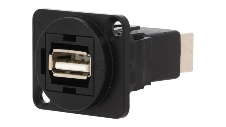 Łącznik USB A - USB B 2.0 FT metal 19x24mm CP30209NMB