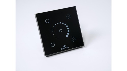 Wyłącznik dotykowy szklany panel sterujący DALI-2 IQswitch.100 czarny Comatiq