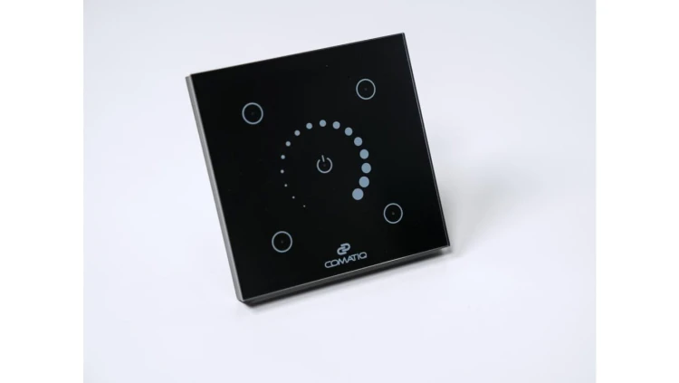 Wyłącznik dotykowy szklany panel sterujący DALI-2 IQswitch.100 czarny Comatiq